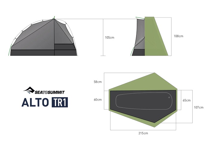 Sea To Summit Alto TR1, Green