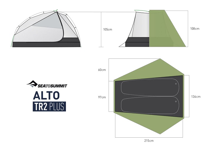 Sea To Summit Alto TR2 PLUS, Green