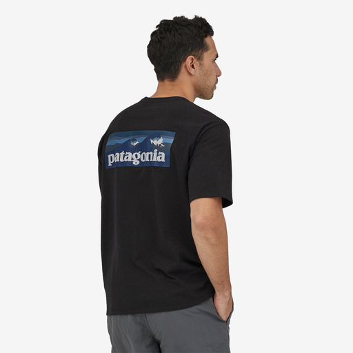 Patagonia Boardshort Logo Pocket Responsibili-Tee Men Ink Black