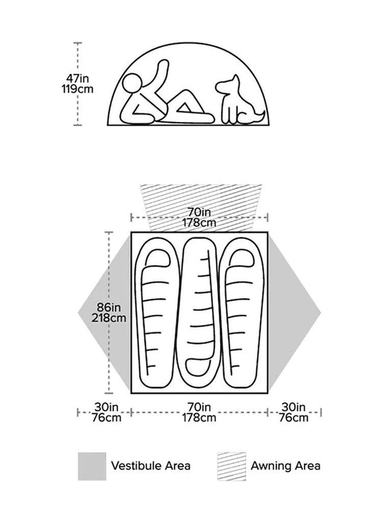 Palapinė  Big Agnes Salt Creek SL3