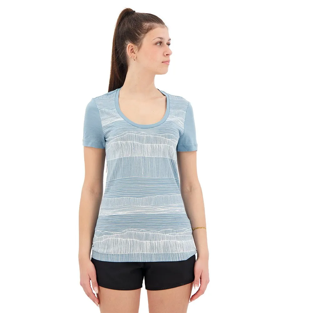 Icebreaker Wmns Tech Lite II SS Scoop Tee Reflection Lines
