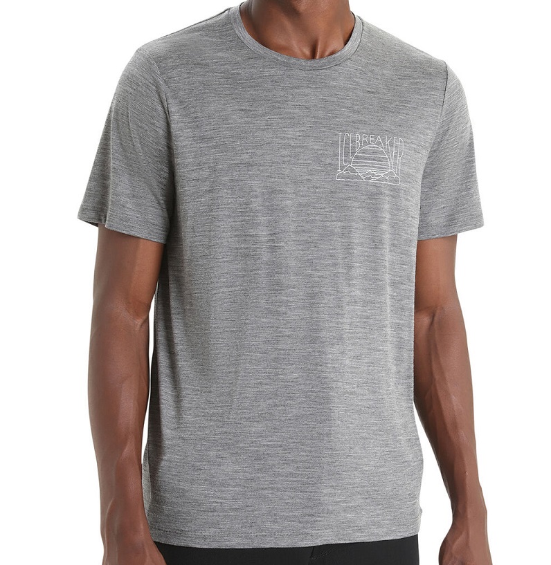 Icebreaker Mens Tech Lite II SS Tee Mountain Sunset