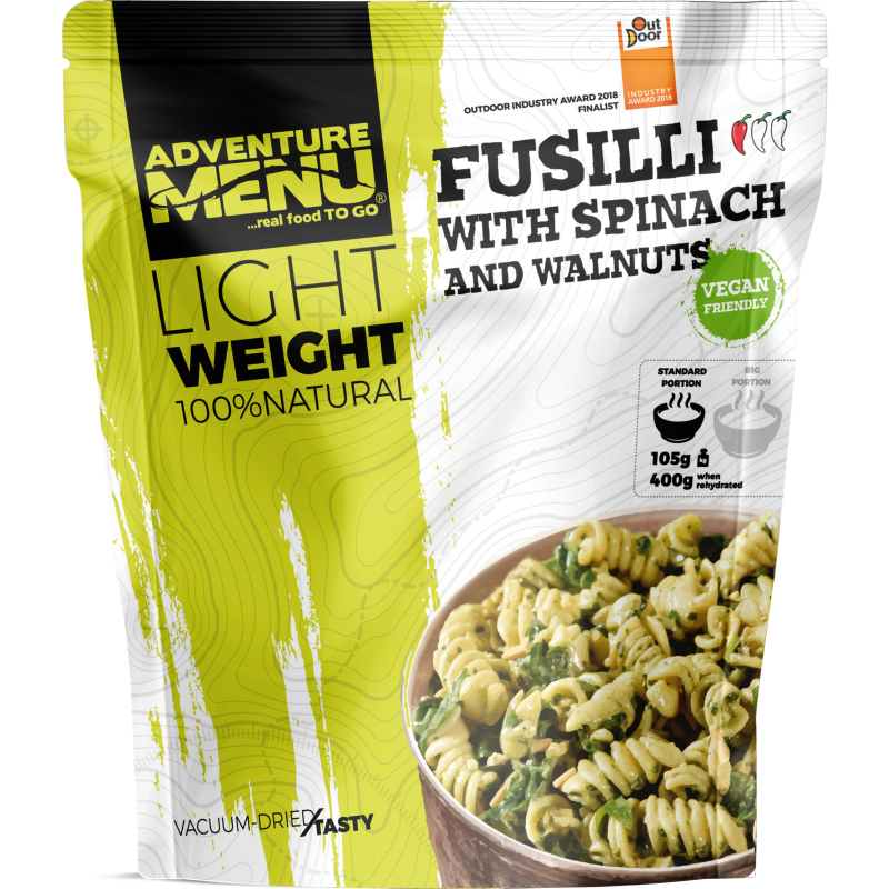 Maistas  Adventure Menu Fusilli  with Spinach and  Walnuts
