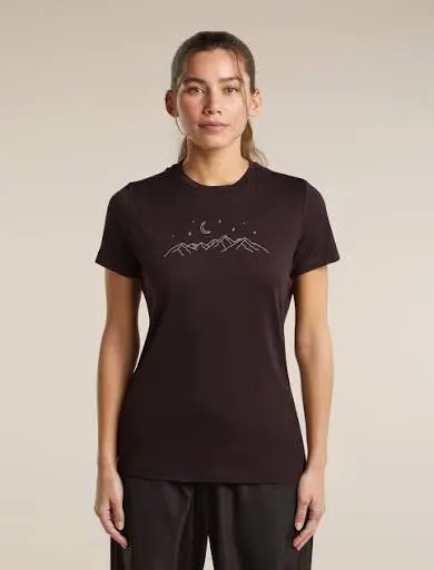 Icebreaker Women 150 Tech Lite T-Shirt Sparkling Stars