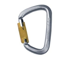 [K4081ZO] Singing Rock D carabiner Steel Triple Lock 50kN