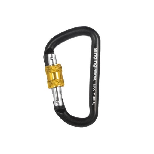 [K0027BY40] Singing Rock Carabiner mini D screw, Black