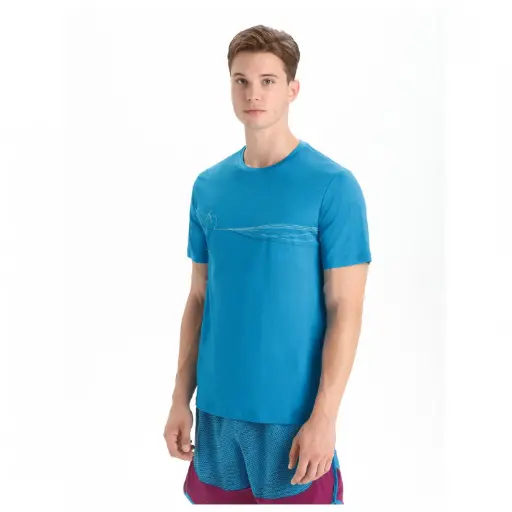 Icebreaker Mens Tech Lite II SS Tee Cadence Paths