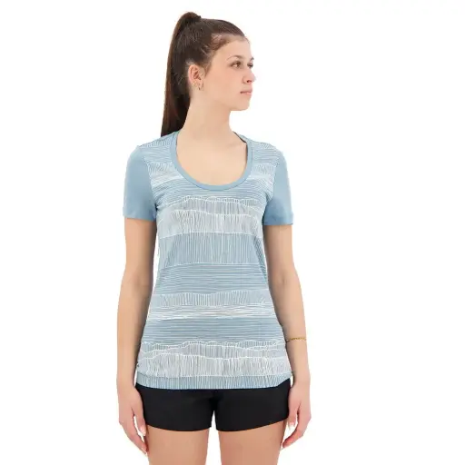 Icebreaker Wmns Tech Lite II SS Scoop Tee Reflection Lines