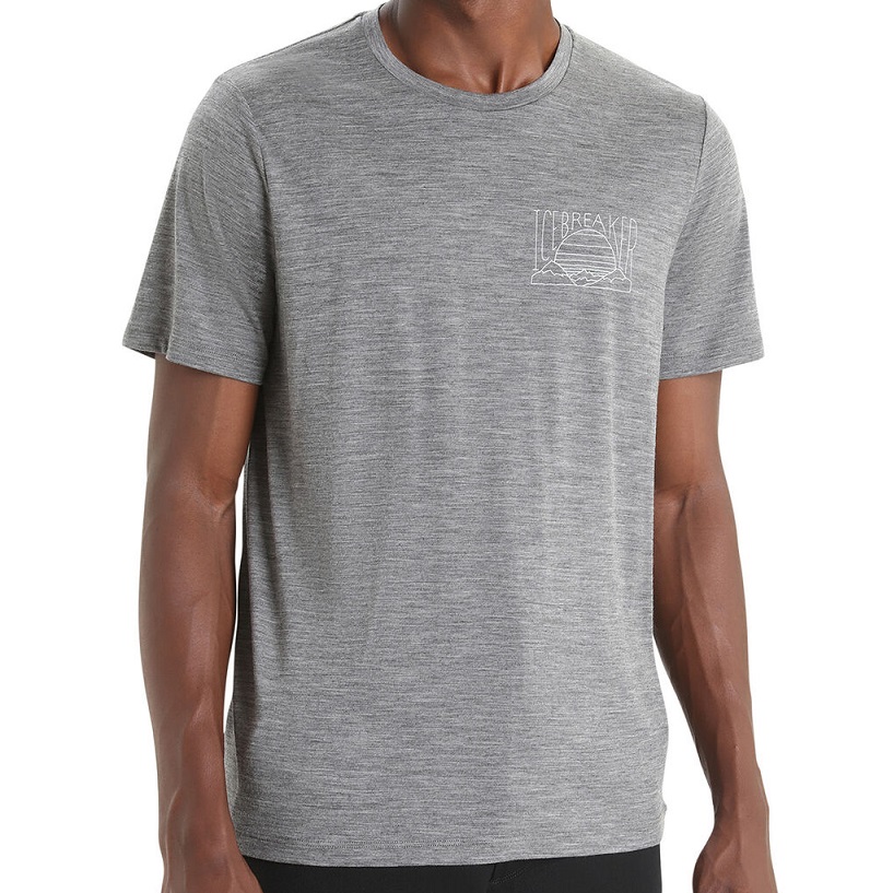 Icebreaker Mens Tech Lite II SS Tee Mountain Sunset