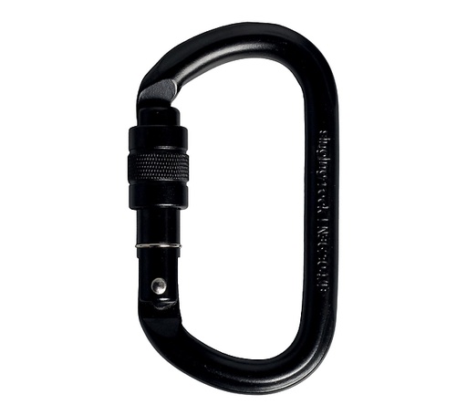 [K4241ZB05] Singing Rock Oval carabiner Steel Screw Lock, black