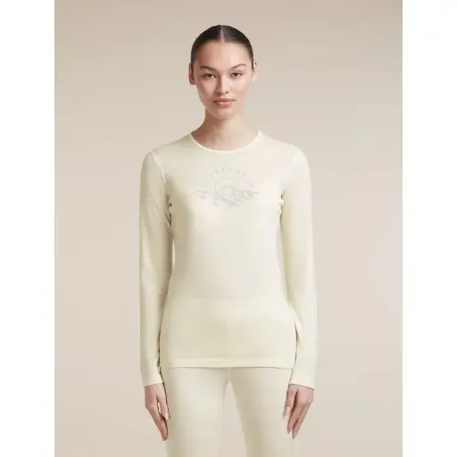 Icebreaker Womens 200 Oasis LS Crewe Sunrise Summit 