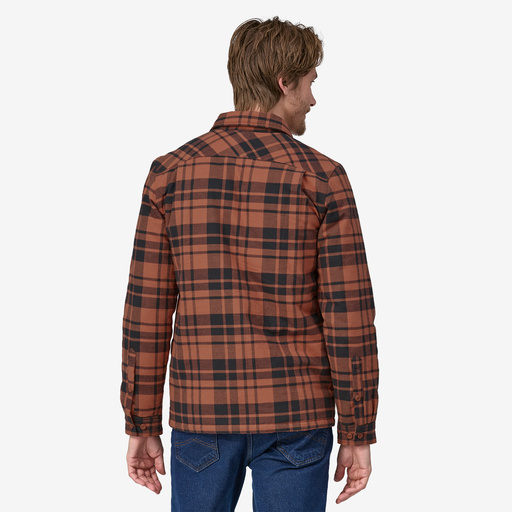 Patagonia M's Insulated Organic Cotton MW Fjord Flannel Shirt Ice Caps: Burl Red