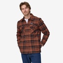 Patagonia M's Insulated Organic Cotton MW Fjord Flannel Shirt Ice Caps: Burl Red