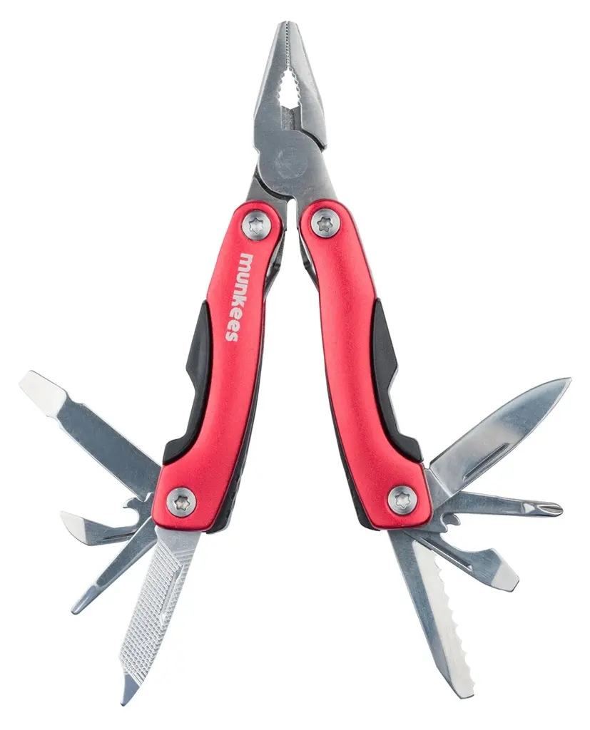 Munkees Stainless Steel Multi Tool Red