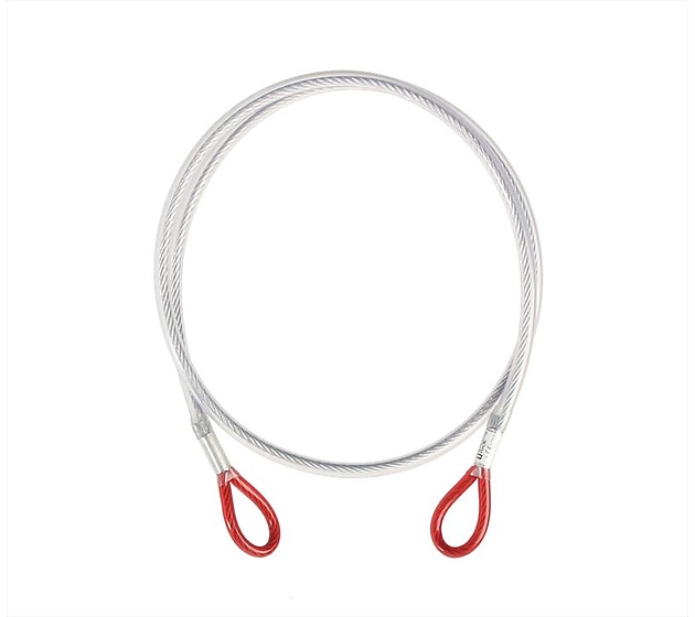 Singing Rock STEEL LANYARD "I" 180 cm, Red ends