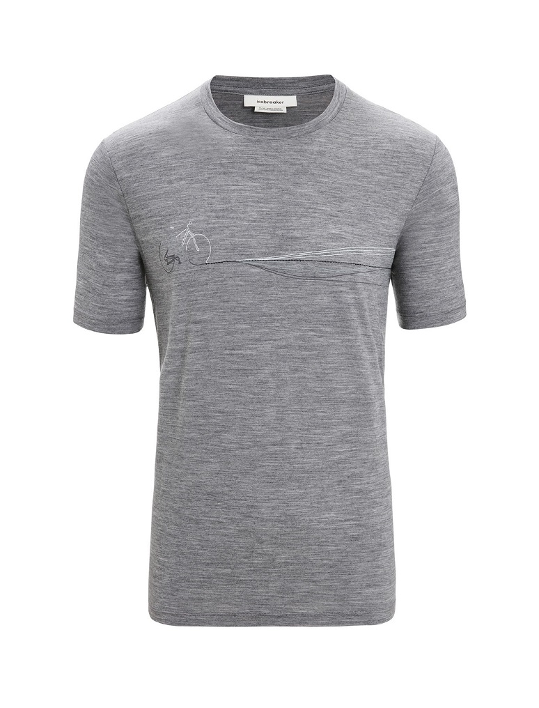 Icebreaker Mens Tech Lite II SS Tee Cadence Paths