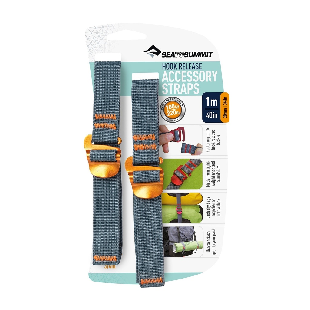 Sea To Summit Accessory Straps with Hook Release, 20mm