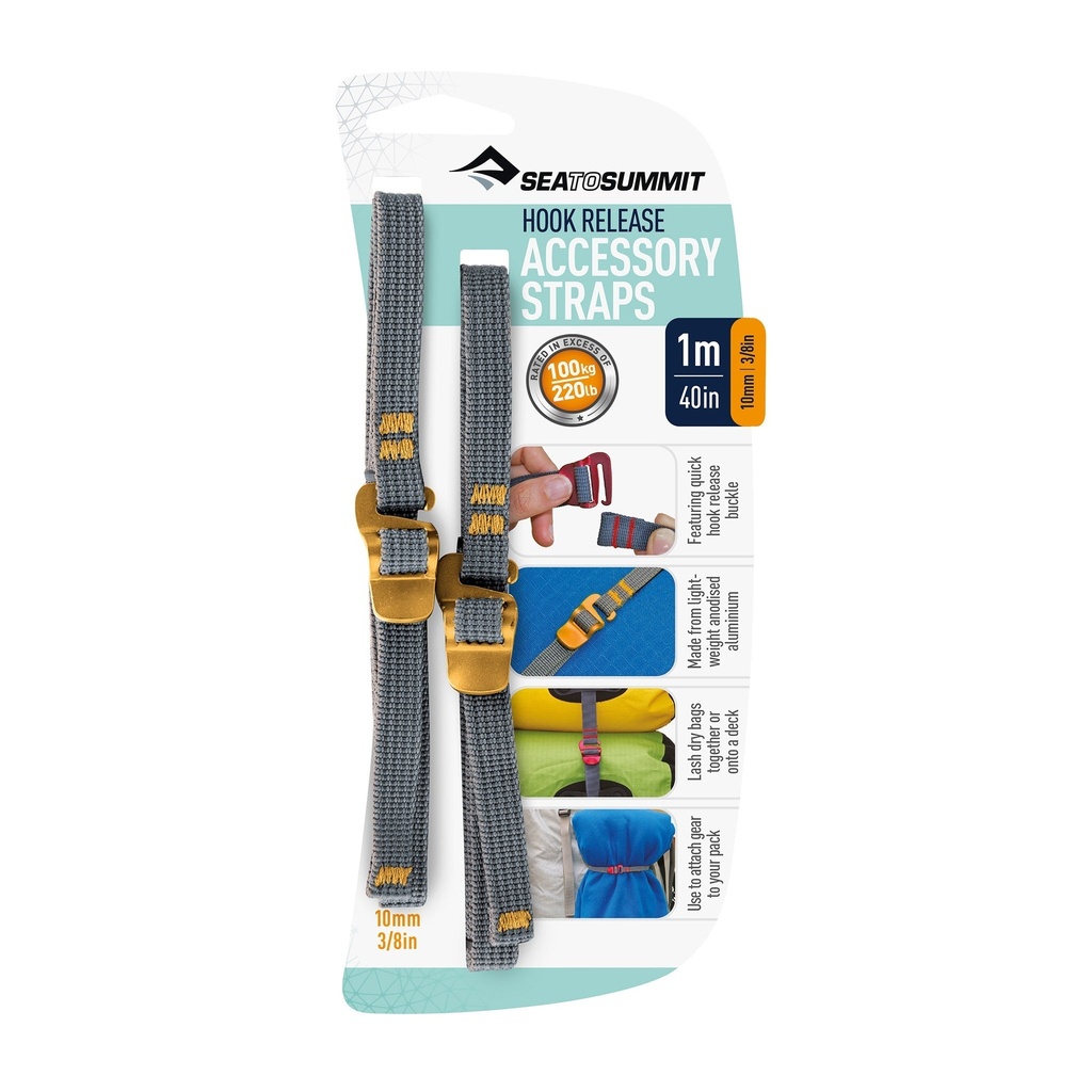 Sea To Summit Accessory Straps with Hook Release, 10mm