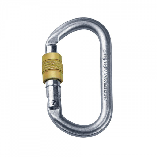 [K4241ZO05] Singing Rock Oval carabiner Steel Screw Lock
