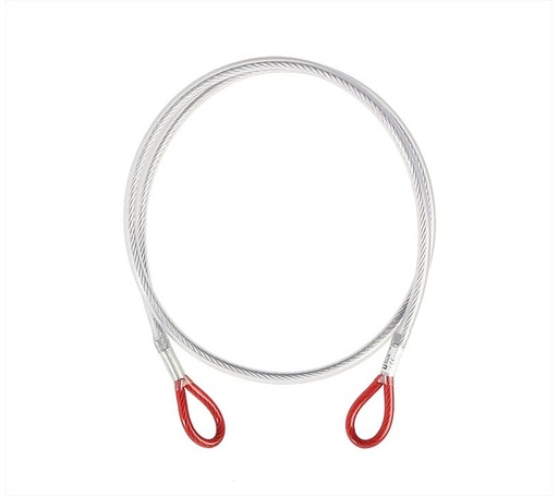 [RK850X180] Singing Rock STEEL LANYARD "I" 180 cm, Red ends