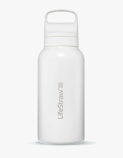 [LGV41SWHWW] LifeStraw Go 2.0 Stainless Steel Water Filter Bottle 1L