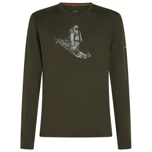 Icebreaker Mens 200 Oasis LS Crewe Skiing Yeti